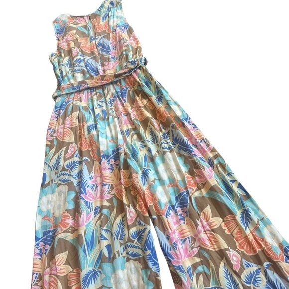 J. McLaughlin Rebekka Floral Print Jumpsuit Sleeveless Stretch Size Medium NWOT - Picture 12 of 13